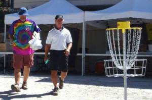 Bill Maury-Holmes and Randy Wylott with Carl's basket in the foreground